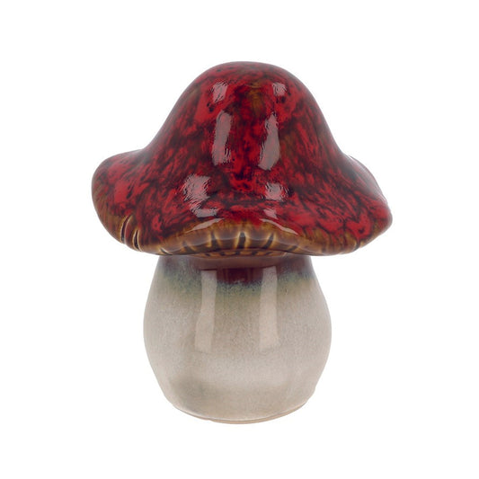 Pottery Magical Mushrooms Toadstool Large Red Ornament