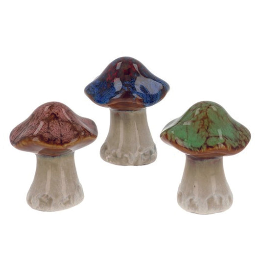 Pottery Magical Mushrooms Toadstool Small Ornaments