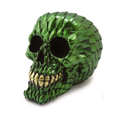 Skull Ornament with Metallic Dragon Scales