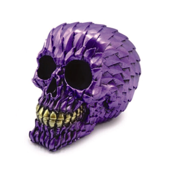 Skull Ornament with Metallic Dragon Scales