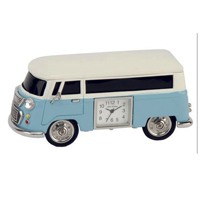 Miniature clock - Blue Campervan