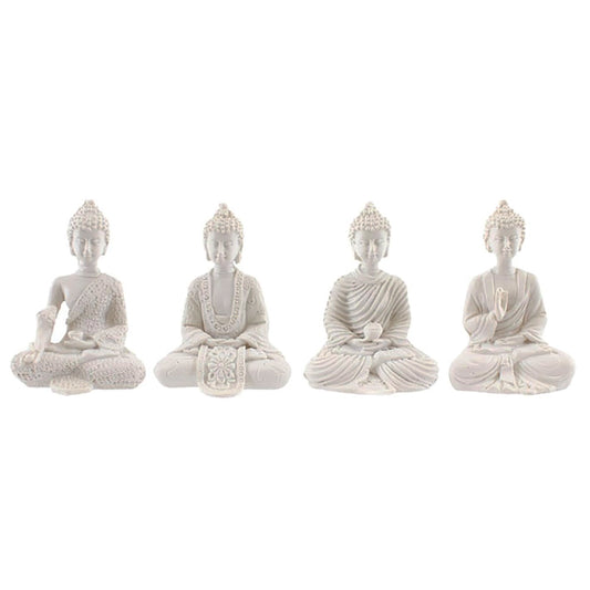 Mini White Resin Bhudda Ornaments