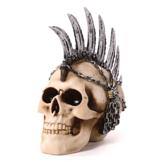Punk Skull with Chains and Blades Mohican