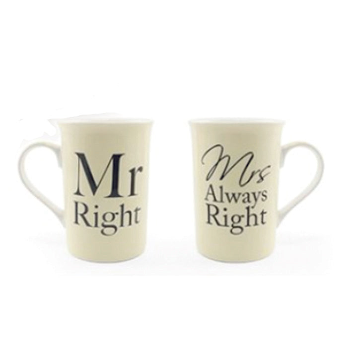 Mr & Mrs Boxed Pair of Mugs