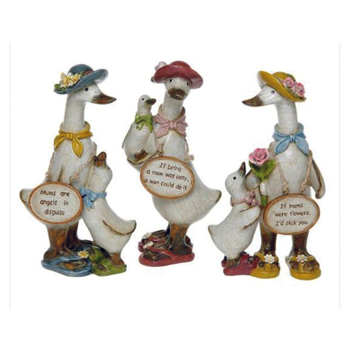 Duck Ornaments with Mum messages