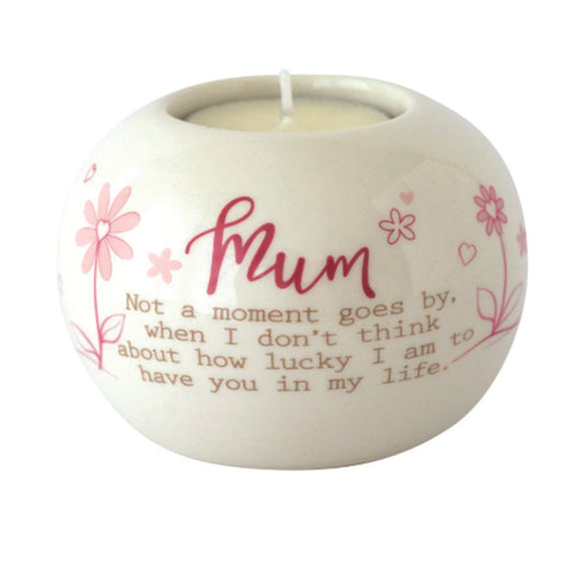 Ceramic tealight.  MUM