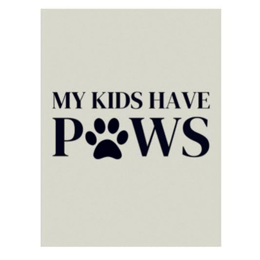 Mini metal sign - My kids have paws