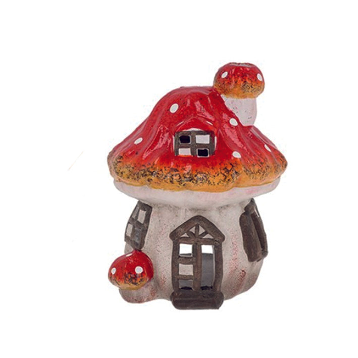 Village Pottery Mystic Mushrooms House, Large, Tealight Holder