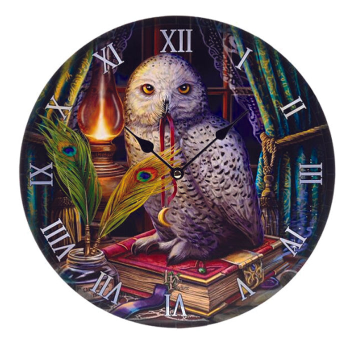 Wall Clock - Guardian of Spells Owl