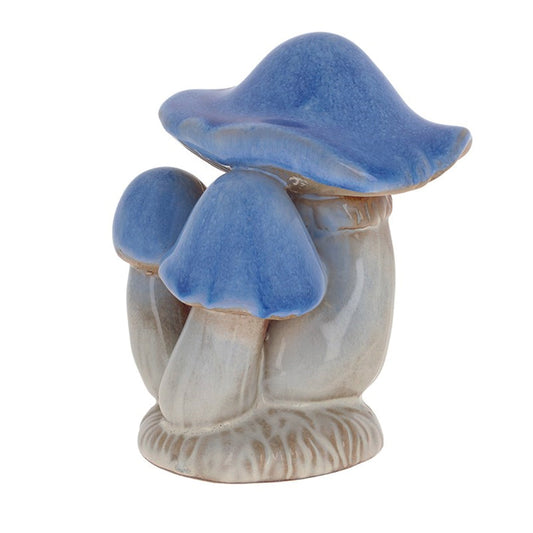 Pretty Mushroom, Triple Large Blue Ornament