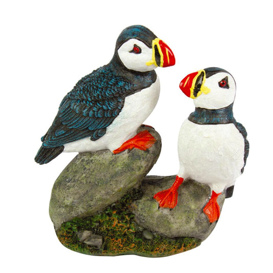 Puffin Pair on Rock Ornament