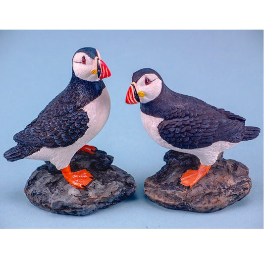 Resin Puffin on a Rock Ornament 13cm