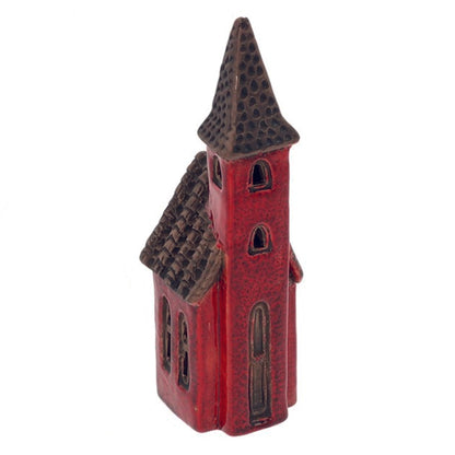 Village Pottery Quirky Churches Tealight Holders