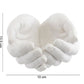 White Resin hands ornament