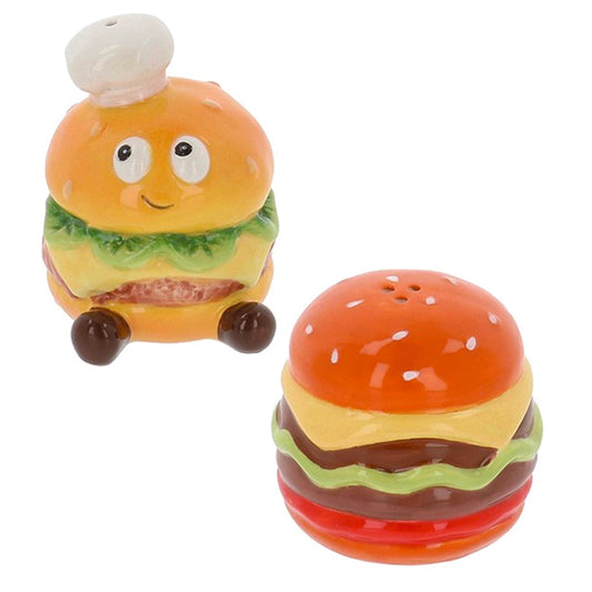 Ceramic Salt and Pepper Set Cheeky burgers