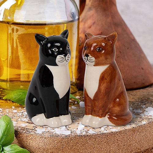 Ceramic Cats Salt and Pepper Set