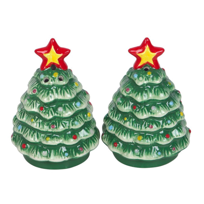 Ceramic Salt and Pepper Set - Christmas Trees