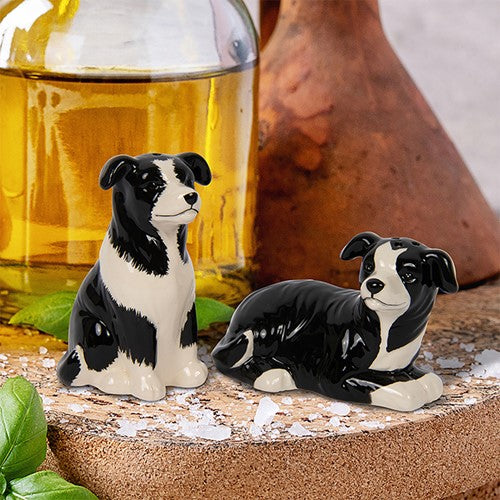 Ceramic Border Collie Salt and Pepper Set