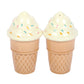 Ceramic Salt and Pepper Set - Ice Cream Cones