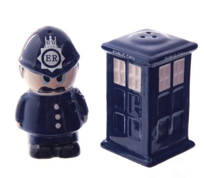 Ceramic Policeman and Police Box Salt and Pepper Set