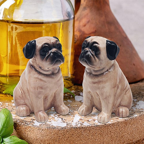 Ceramic Pug Salt and Pepper Set