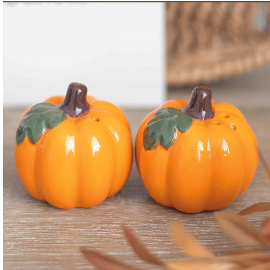 Ceramic Pumpkins Salt and Pepper Set