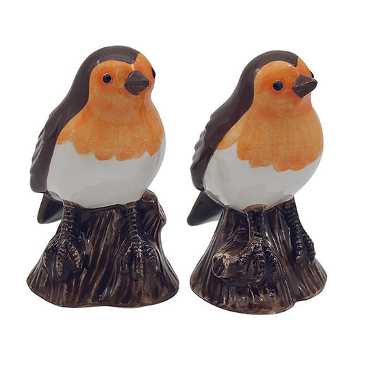 Ceramic Robins Salt and Pepper Set