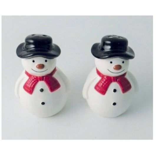 Ceramic Snowman Salt and Pepper Pots