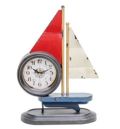Mantle clock - Rustic Sail Boat