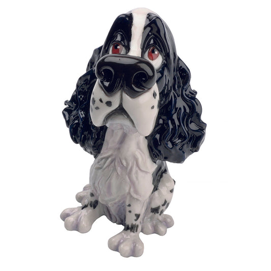 Little Paws Dog Ornament - Sam the Springer Spaniel (Black and White)