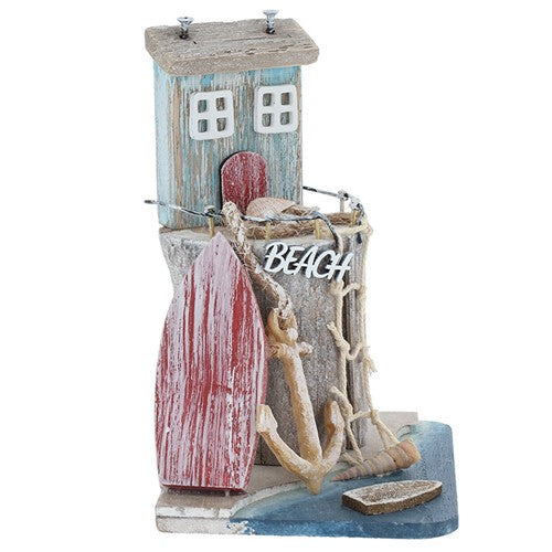 Sandy Bay range standing log house and anchor ornament