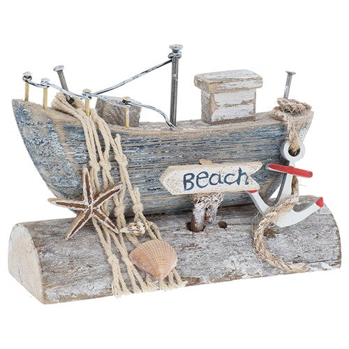 Sandy Bay range standing fishing boat ornament