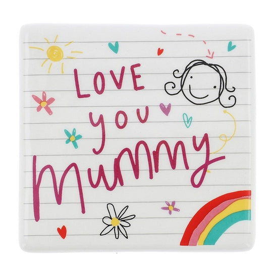 School Book coaster - Love You Mummy