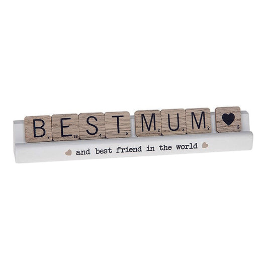 Scrabble stick plaque. Best MUM