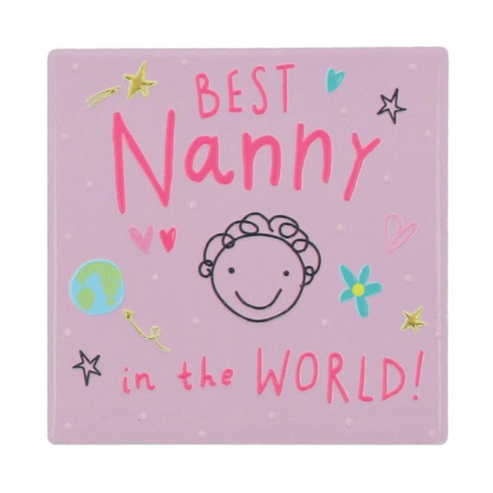 Scribbles  coaster - Best NANNY in the World