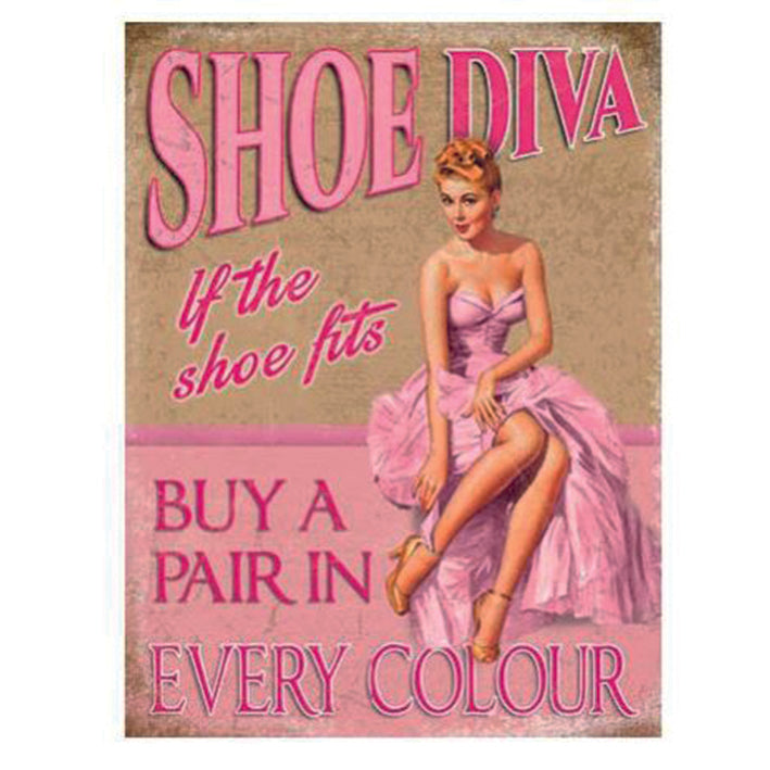 Large metal sign - Shoe Diva