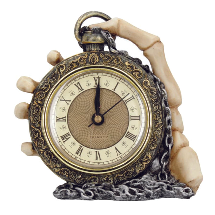Mantel clock - Skeletal Hand Holding Pocket Watch