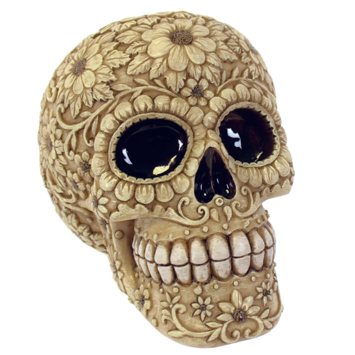 Money Box - Intricate Floral Patterned Skull