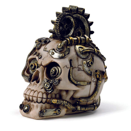 Steampunk Style Skull with Cogs and Springs ornament