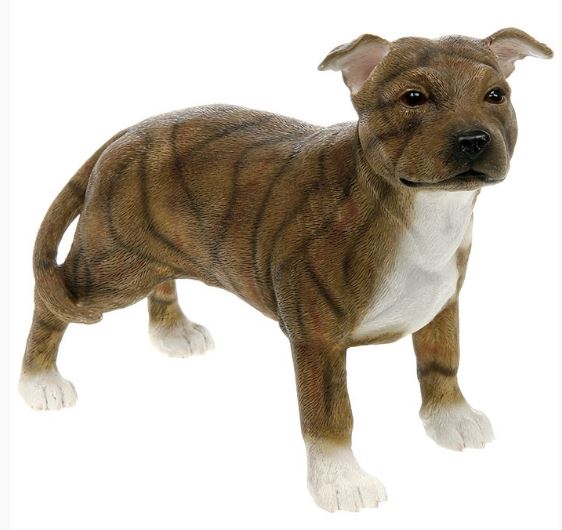 Staffie, brindle, standing Dog Ornament