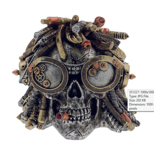 Steampunk Rasta Skull