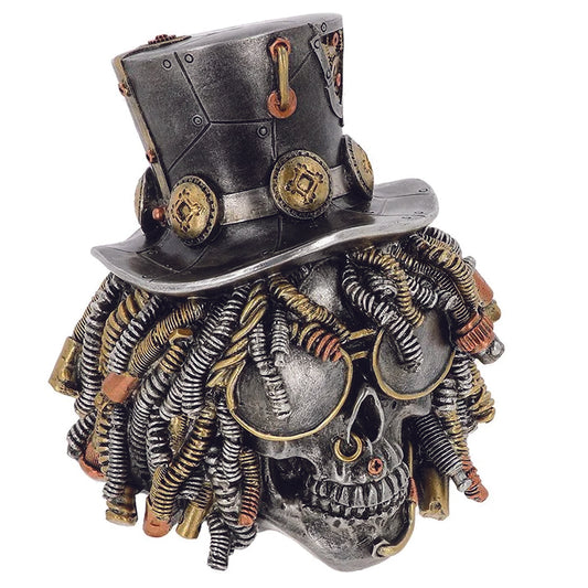 Steampunk Style Slash Skull Ornament