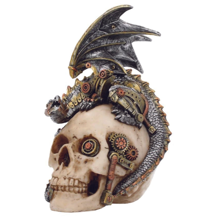 Steel Wing Dragon On Top of Skull Ornament