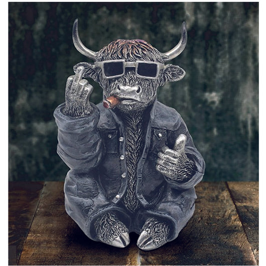 Highland Cow, Metal Effect Steel Dude