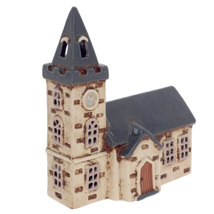 Village Pottery Steeple Church Tealight Holder