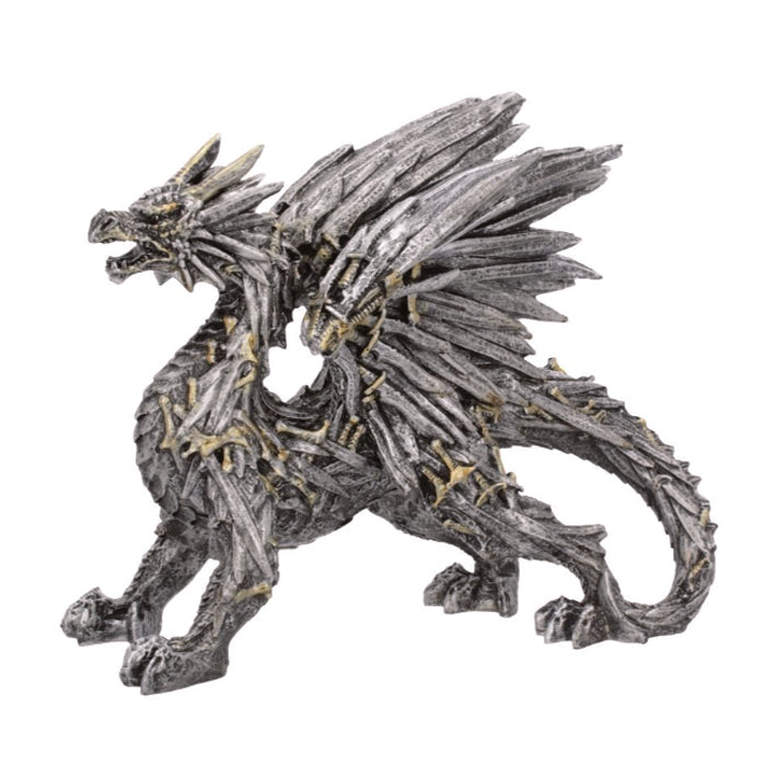 Silver Swordwing Dragon Ornament