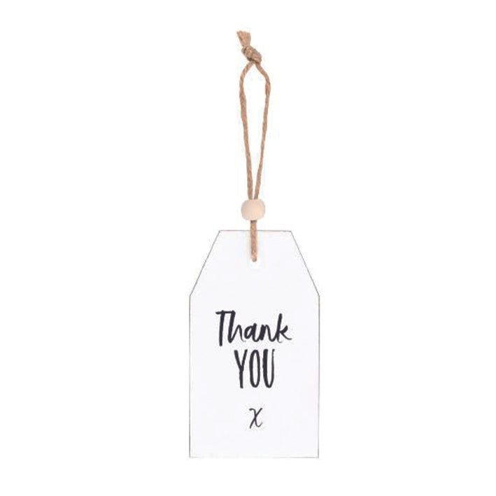 Hanging wooden tag - Thank You