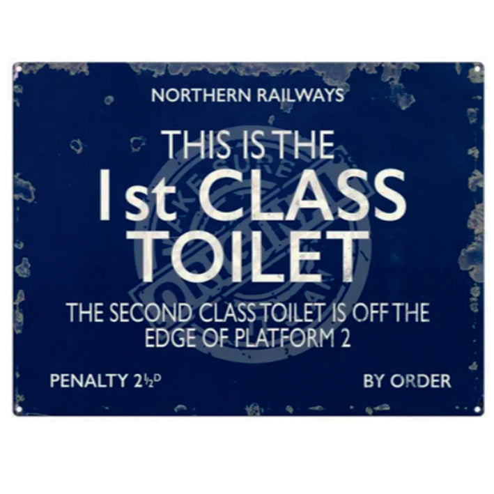 Large metal sign - 1st Class Toilet