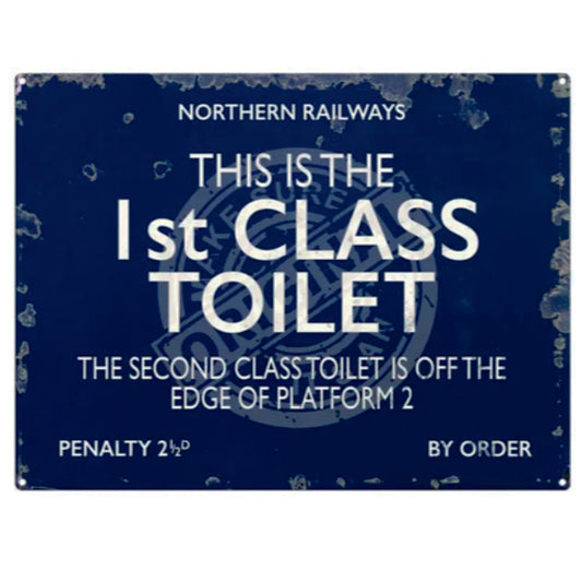 Large metal sign - 1st Class Toilet