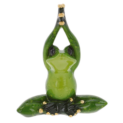 Tropical Yoga Frogs Glass Ornaments